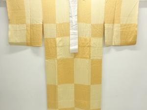 市松に縞・桜模様単衣長襦袢